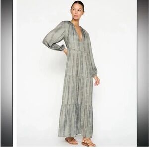 Brochu Walker Long Sleeve Gray tie dye Dress